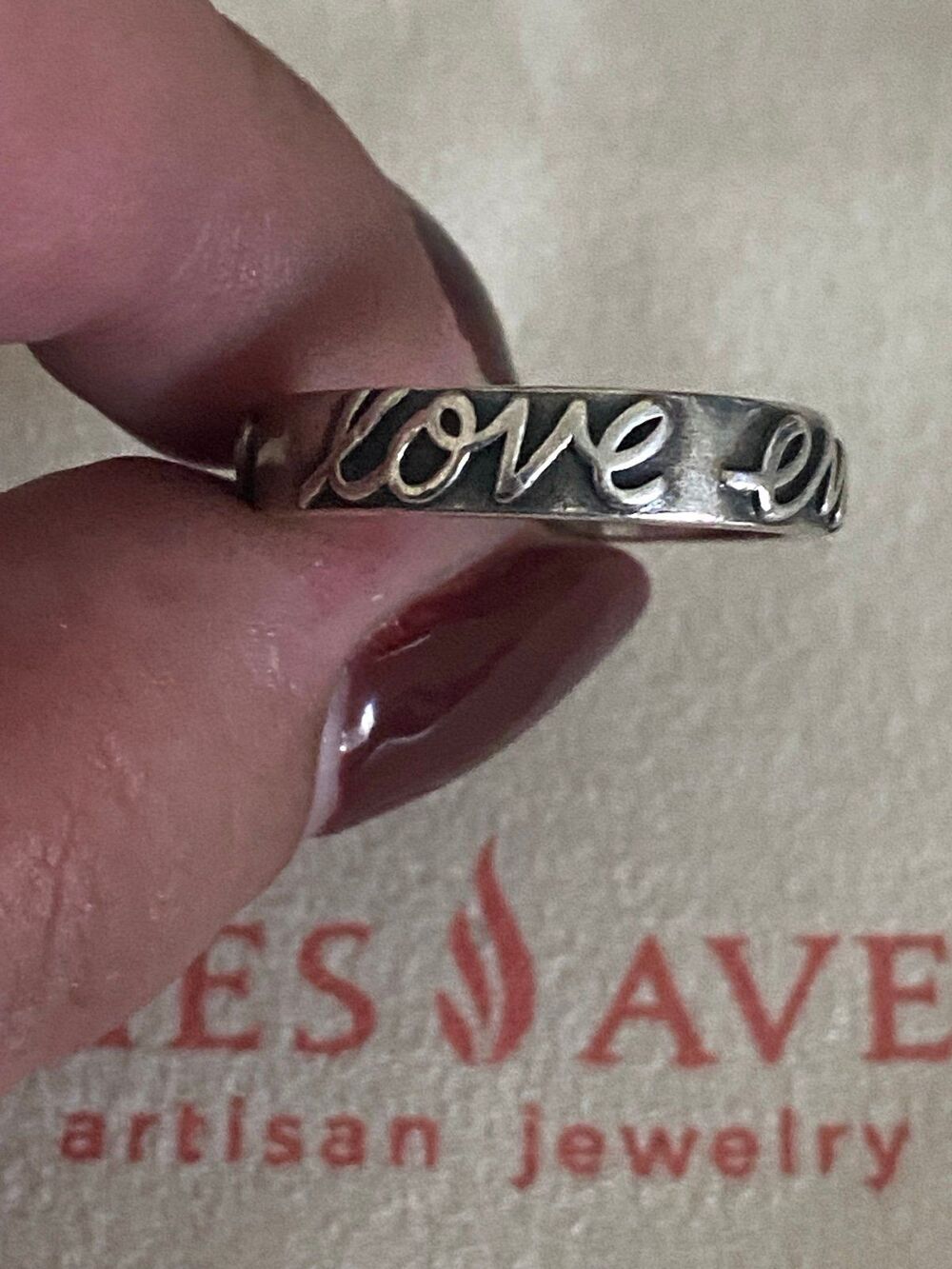 James Avery Retired “Love Endures” Band Size 8
